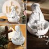 Christianartworkshop Our Lady White Resin Rosary Holder Container: Carrying the Beauty of Faith