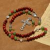 Christianartworkshop Handmade Rosary with Blood Dragon Wood Beads and Crucifix – A Symbol of Spiritual Bond and Devotion