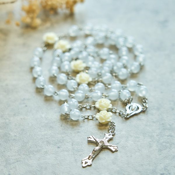 Luminous Beads with Flower Rose Glow-in-dark Divine Grace Rosary