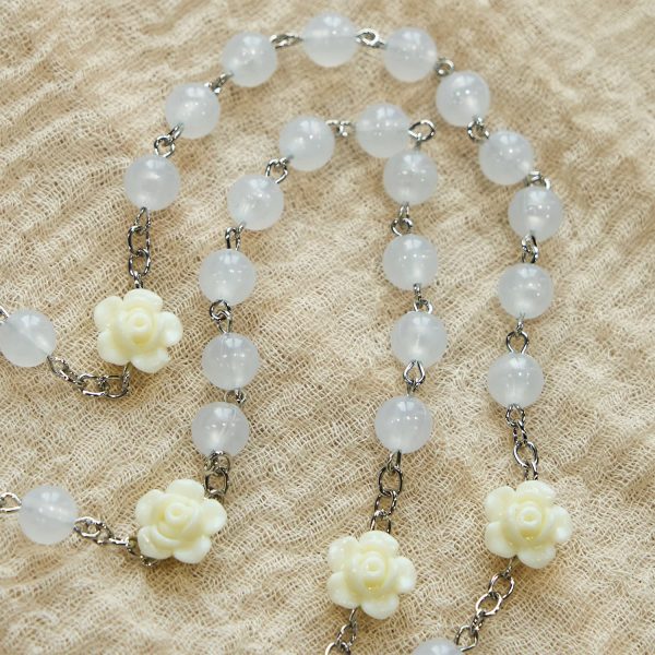 Luminous Beads with Flower Rose Glow-in-dark Divine Grace Rosary