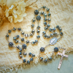 Colorful Shiny Black Crystal Radiant Faith Rosary: A Spiritual and Aesthetic Delight