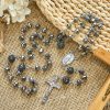 Colorful Shiny Black Crystal Radiant Faith Rosary: A Spiritual and Aesthetic Delight