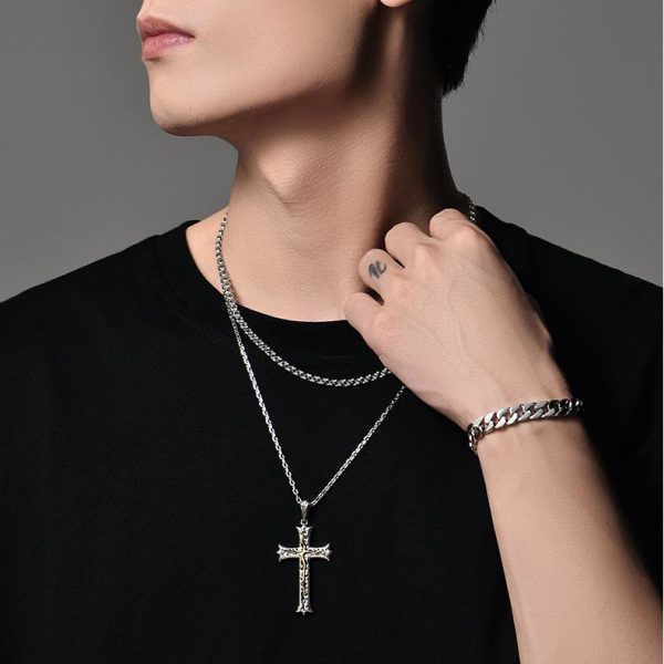 925 Sterling Silver Classic & Vintage Crucifix Tree of Life Necklace: A Symbol of Spirituality and Vitality