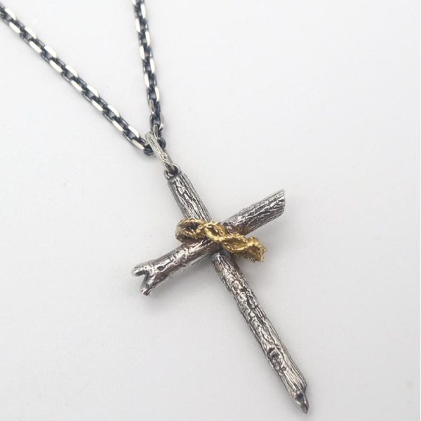 925 Sterling Silver Cross of Thorns Necklace: A Symbol of Faith