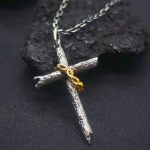 925 Sterling Silver Cross of Thorns Necklace: A Symbol of Faith