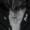 925 Sterling Silver Modern & Minimalist Crucifix Necklace: A Symbol of Dark Talisman