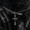 925 Sterling Silver Modern & Minimalist Crucifix Necklace: A Symbol of Dark Talisman