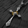 925 Sterling Silver Modern & Minimalist Crucifix Necklace: A Symbol of Dark Talisman