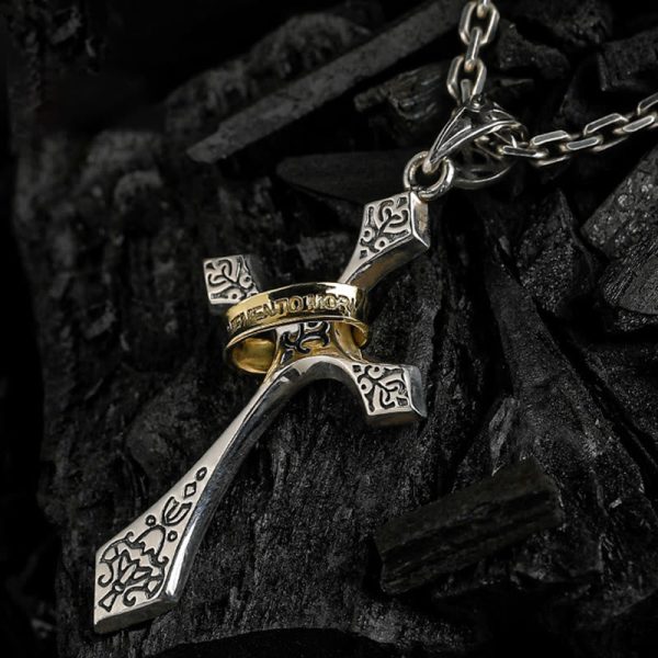 925 Sterling Silver Modern & Minimalist Crucifix Necklace: A Symbol of Dark Talisman