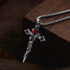 999 Sterling Silver 2colors Thorn Rose Crucifix Necklace: A Fusion of Gothic Elegance and Dark Romance