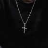 925 Sterling Silver 2colors Zircon Cross Necklace: A Symbol of Elegance and Divine Grace