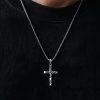 925 Sterling Silver 2colors Zircon Cross Necklace: A Symbol of Elegance and Divine Grace