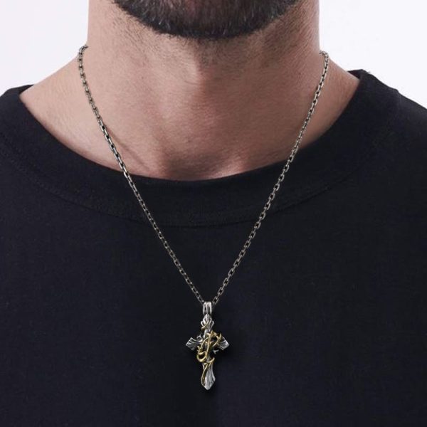 925 Sterling Silver 2styles Vine Crucifix Necklace: Unleashing Your Dark Personality