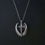925 Sterling Silver Angel Wings Cross Necklace: Embodying Faith and Celestial Grace