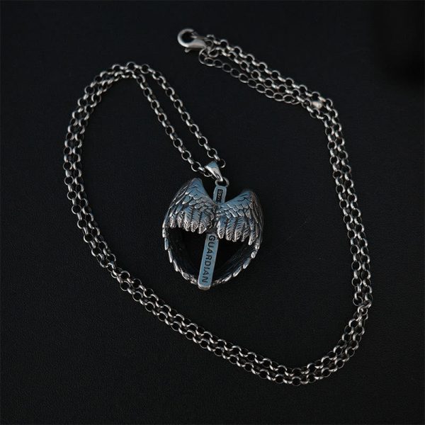 925 Sterling Silver Angel Wings Cross Necklace: Embodying Faith and Celestial Grace