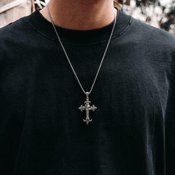 925 Sterling Silver Modern & Minimalist Crucifix Necklace: A Symbol of Holy and Pure