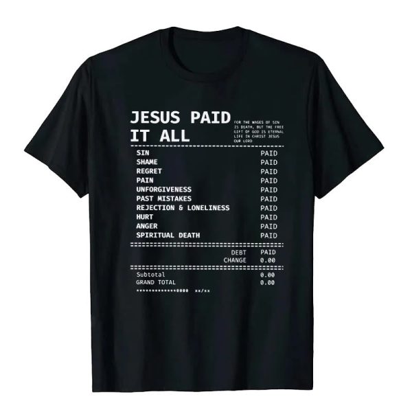 Christianartworkshop Jesus Paid It All T-shirt