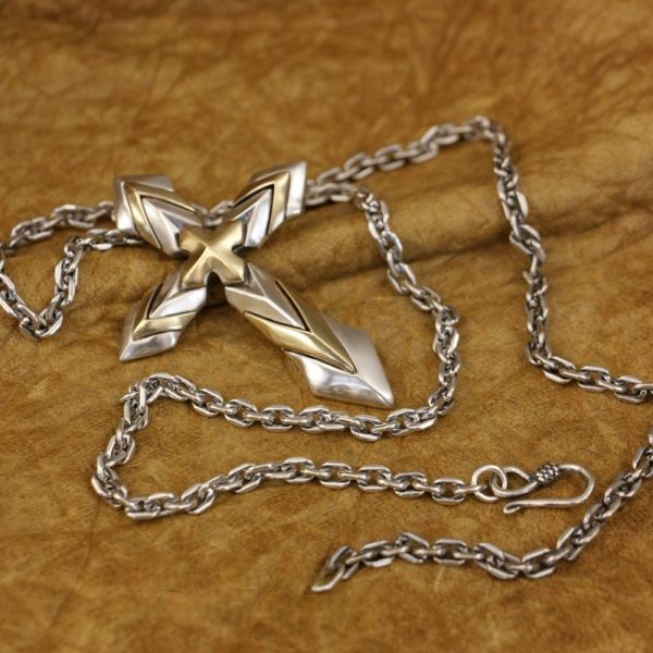 925 Sterling Silver Vintage & Classic Cross Necklace: A Modern Interpretation of the Sacred Sigil