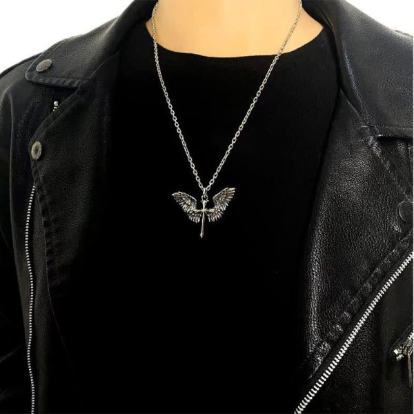925 Sterling Silver Vintage & Classic Cross Wings Necklace: A Blend of Retro Charm and Divine Grace