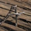 925 Sterling Silver Modern & Minimalist  Cross Necklace: A Tribute to Raw Faith