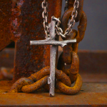 925 Sterling Silver Modern & Minimalist  Cross Necklace: A Tribute to Raw Faith