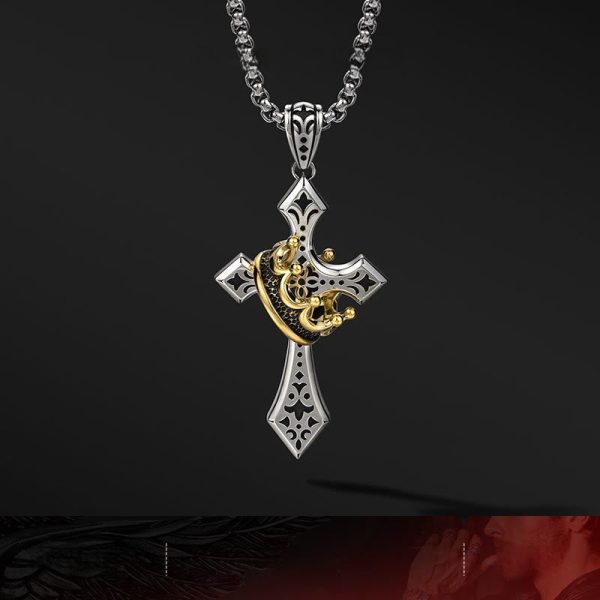Christianartworkshop 925 Sterling Silver Vintage & Classic Cross Necklace: A Luxurious Emblem of Faith