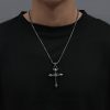 925 Sterling Silver Modern & Minimalist Cross Necklace: Mysterious and Trendy Symbol of Belief