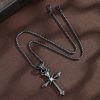 925 Sterling Silver Modern & Minimalist Cross Necklace: Mysterious and Trendy Symbol of Belief