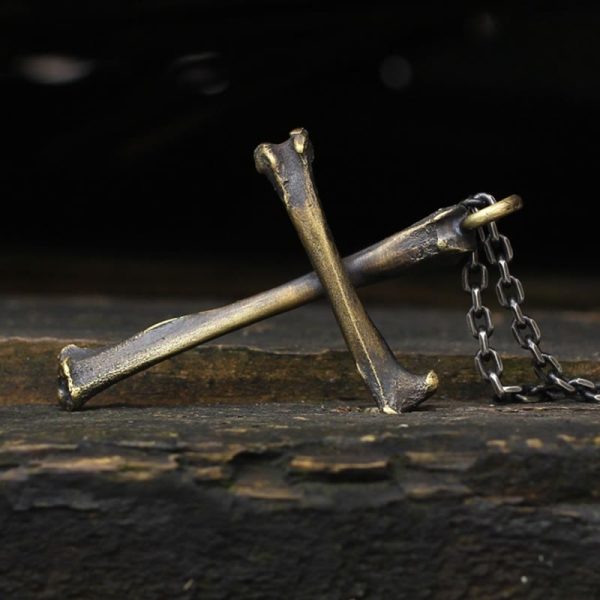 925 Sterling Silver Modern & Minimalist Cross Bone-shaped Necklace: Showing Personality in Simplicity
