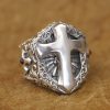 925 Sterling Silver Divine Cross Ring - A Symbol of Spiritual Connection
