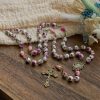 PRAYERFUL FAITH: Handmade Flower Resin Beads Rosary with Gift Card