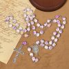 Christianartworkshop Miraculous Medal & Crucifix of 8mm Ceramics Beads Handmade Rosary
