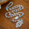 Handmade Multicolored Refraction Glass Bead Rosary: Connecting with Faith