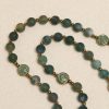 Green Agate Prayer Rosary with Bronze Rose Accents: A Sacred Journey of Healing and Faith