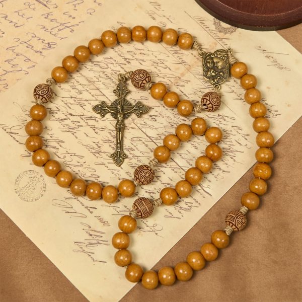 Jesus Is The Gift: 10mm Olive Wood Bead Handmade Rosary with Gift Card