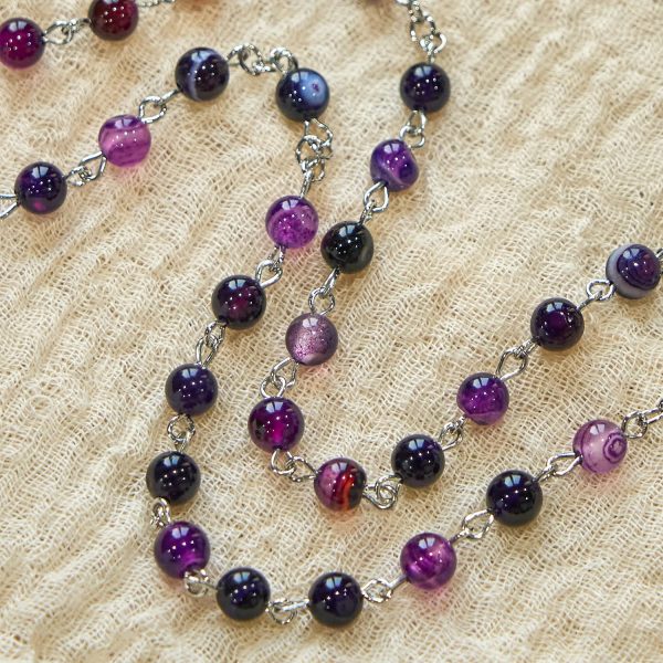 6mm Purple Agate Rosary: A Reminder of God's Regal & Divine Nature