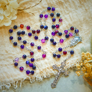 6mm Purple Agate Rosary: A Reminder of God's Regal & Divine Nature