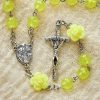 Christianartworkshop Spring Light Yellow Bead Rosary with Rose Accents: Mary's Blessing in Every Prayer