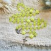 Christianartworkshop Spring Light Yellow Bead Rosary with Rose Accents: Mary's Blessing in Every Prayer