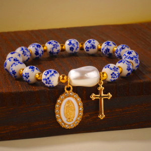 Christian Artworkshop Our Lady & Cross Bracelet - Faith-Inspired Jewelry