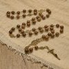 Miraculous Medal & Crucifix St. Benedict Medal 8mm Wooden Beads Rosary