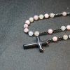 8mm Morganite Beads Iron Gallstone Cross Rosary