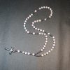 8mm Morganite Beads Iron Gallstone Cross Rosary