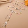 Christianartworkshop Frosted Colored Beads Miraculous Medal Crucifix Rosary