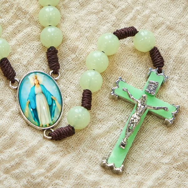 Christianartworkshop Glow in Dark Luminous Beads Prayer Rosary: Light Your Faith Way