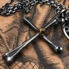 925 Sterling Silver Minimalist Cross - Bone Necklace: Religious Emblem of Modern Spirituality