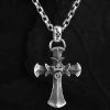 925 Sterling Silver Vintage Cross with Crown Necklace: A Timeless Token of Religious Devotion