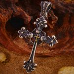 Vintage Holy Cross with Skull Necklace: A Profound Symbol of Faith's Darker Depths