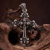 Vintage Holy Cross with Skull Necklace: A Profound Symbol of Faith's Darker Depths