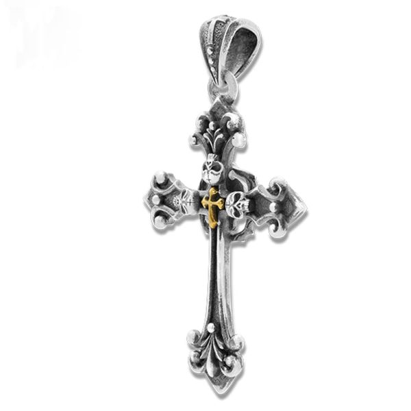 Vintage Holy Cross with Skull Necklace: A Profound Symbol of Faith's Darker Depths